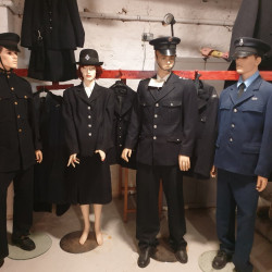 Uniforms on display at Dartmoor Prison Museum