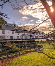 Winter view of Two Bridges Hotel