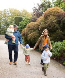 Exploring gardens at Castle Drogo