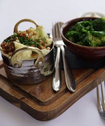 Sunday lunch broccoli and cauliflower cheese