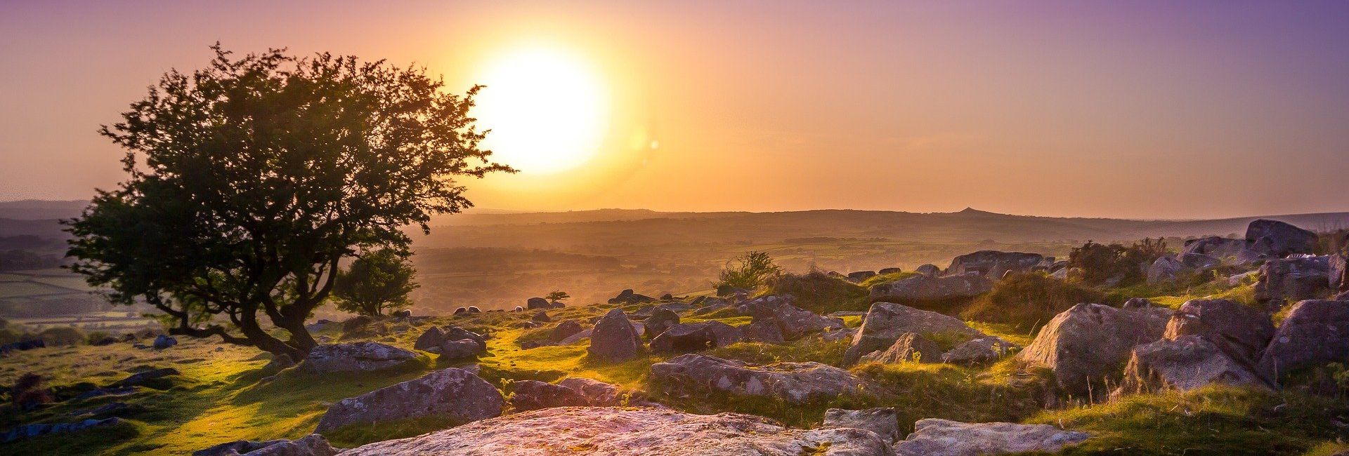 Summer sunset on Dartmoor