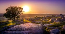 Summer sunset on Dartmoor