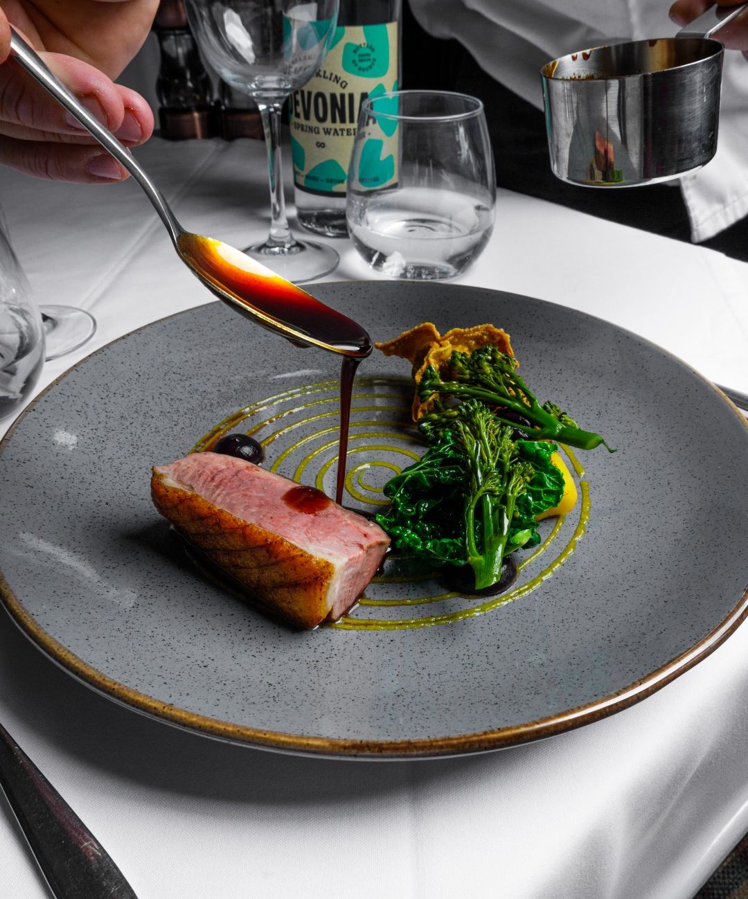 Duck dish served for dinner