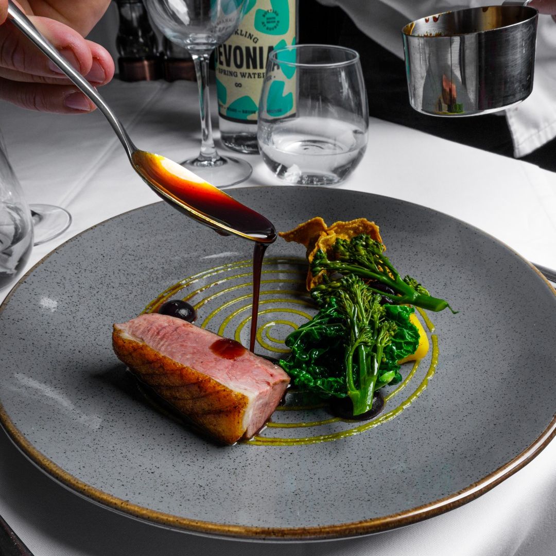 Duck dish served for dinner