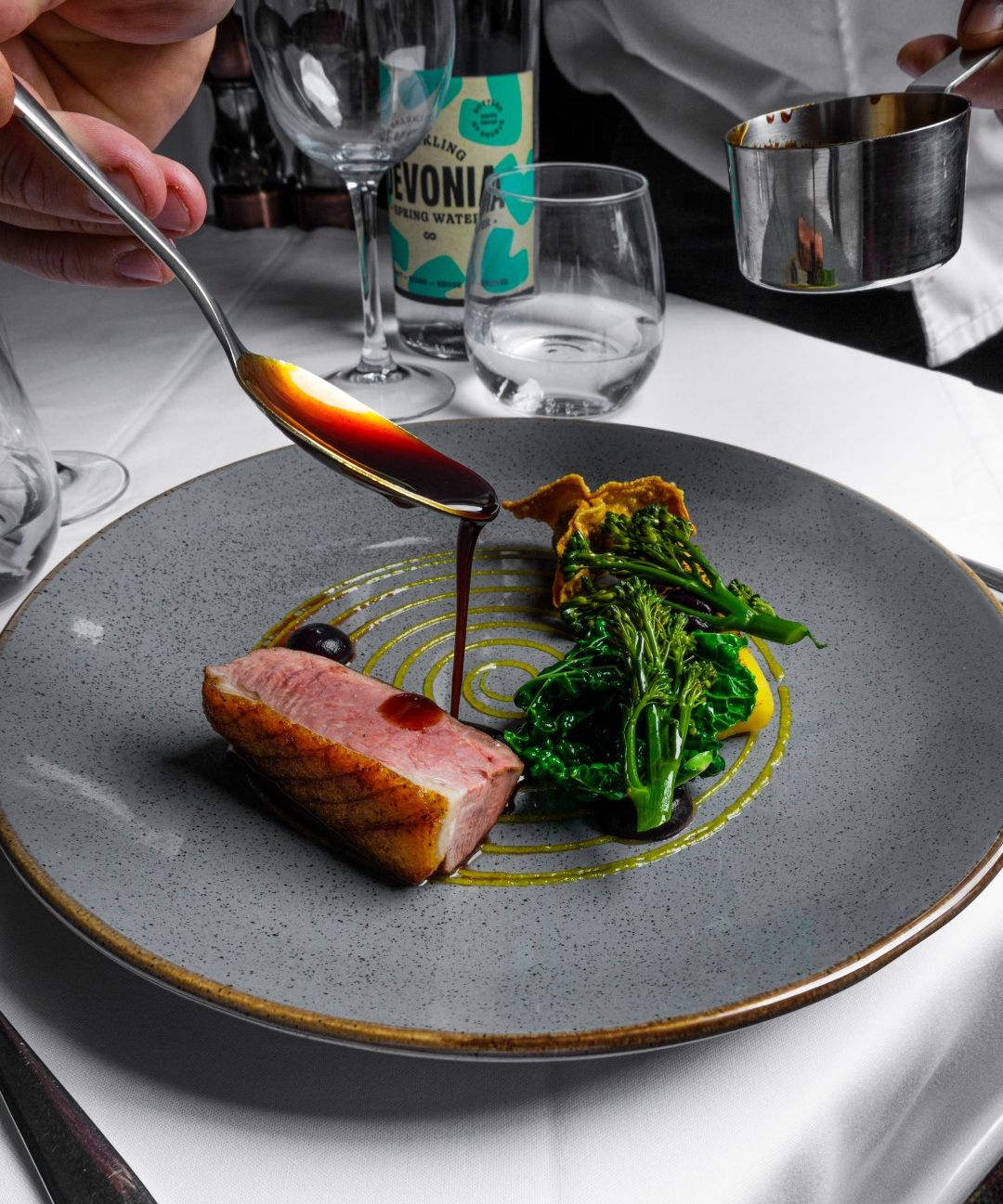 Duck dish served for dinner