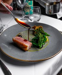 Duck dish served for dinner