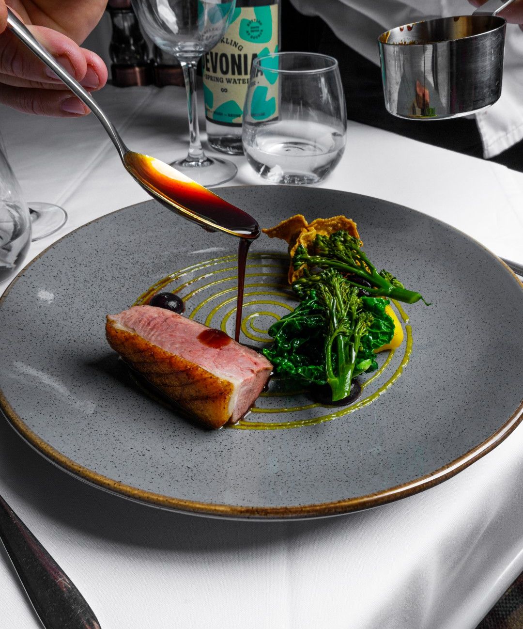 Duck dish served for dinner