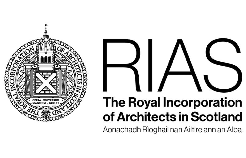 RIAS logo featuring a detailed circular seal and text: The Royal Incorporation of Architects in Scotland