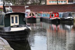Row of canal boats - Westmead Hotel