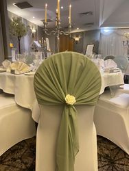 Wedding Decor - Green Chair Hood