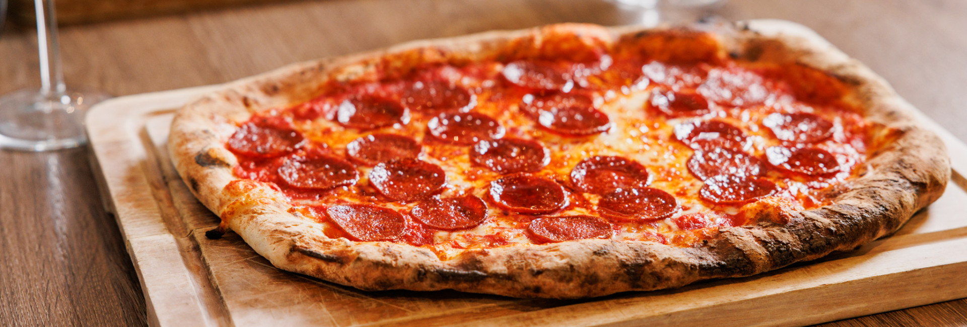 Pepperoni Pizza on Table