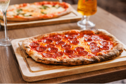 Pepperoni Pizza on Table