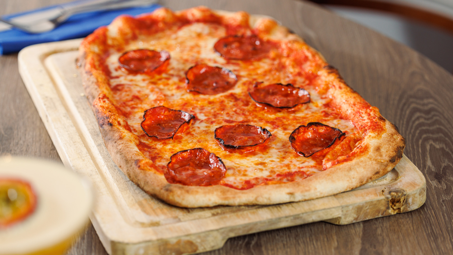 Pepperoni Pizza on Table