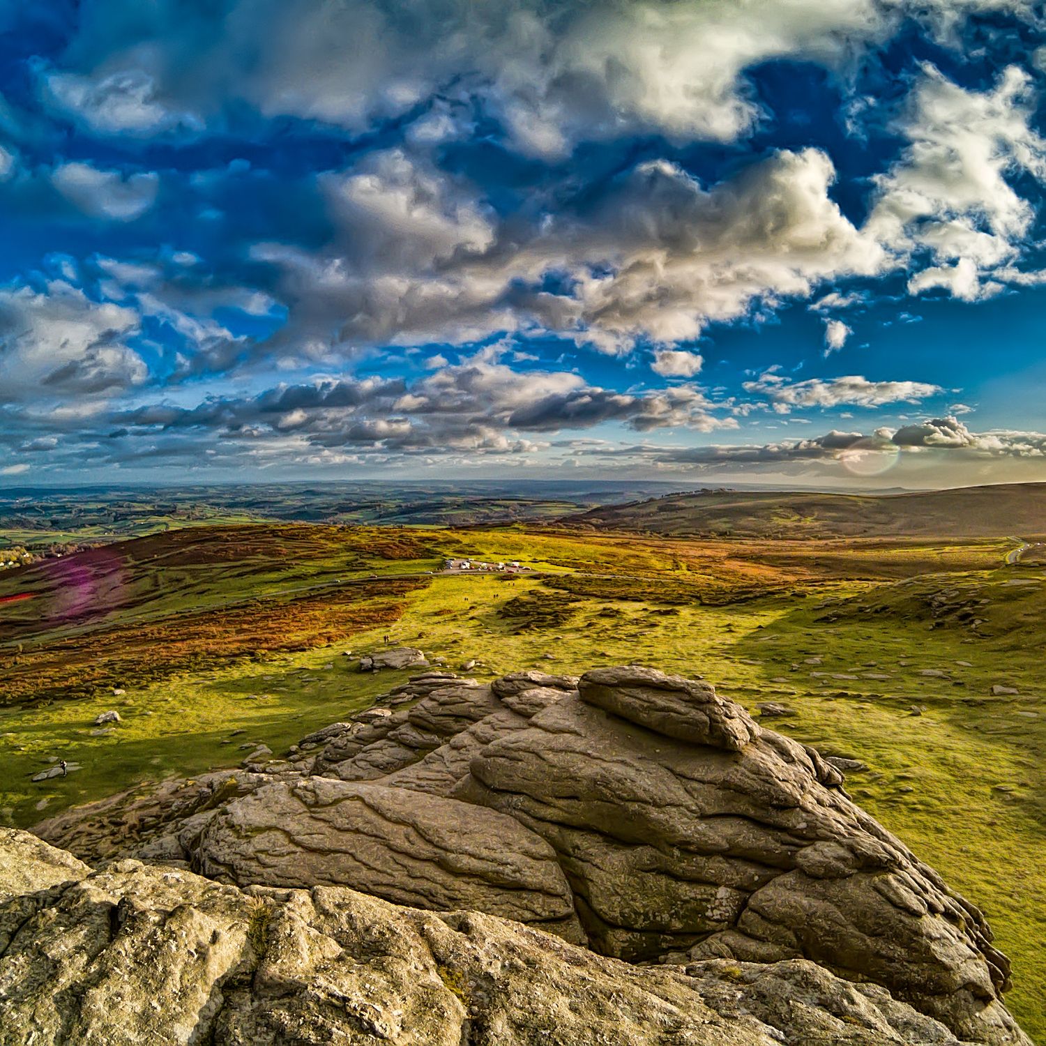 View from the top of a tor on dartmoor