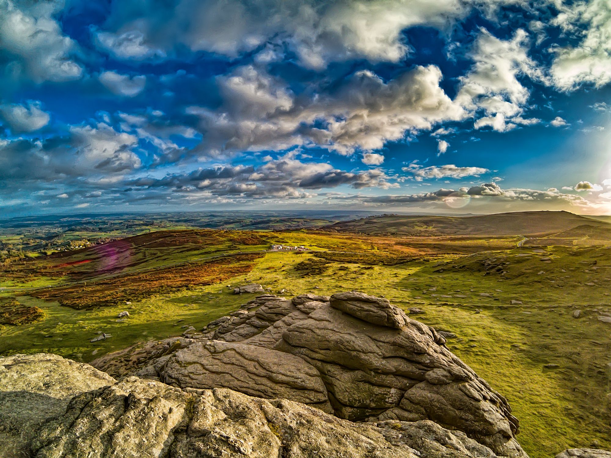 View from the top of a tor on dartmoor