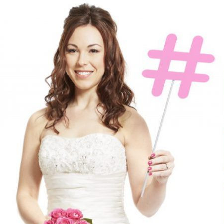 Bride and social media icons