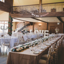 Barn set up for wedding