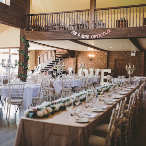 Barn set up for wedding