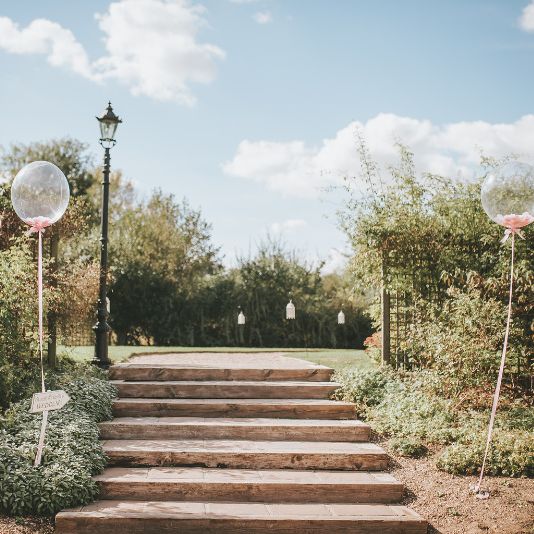 Garden set up for wedding