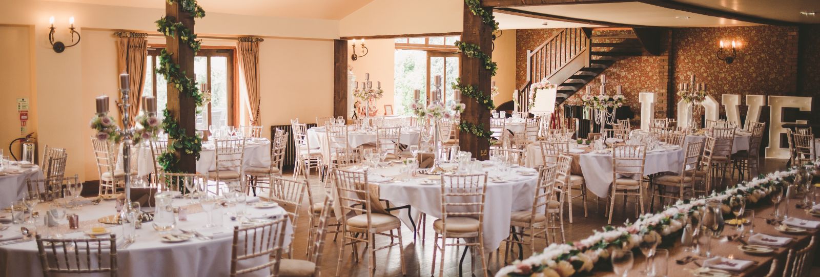 Barn set up for wedding