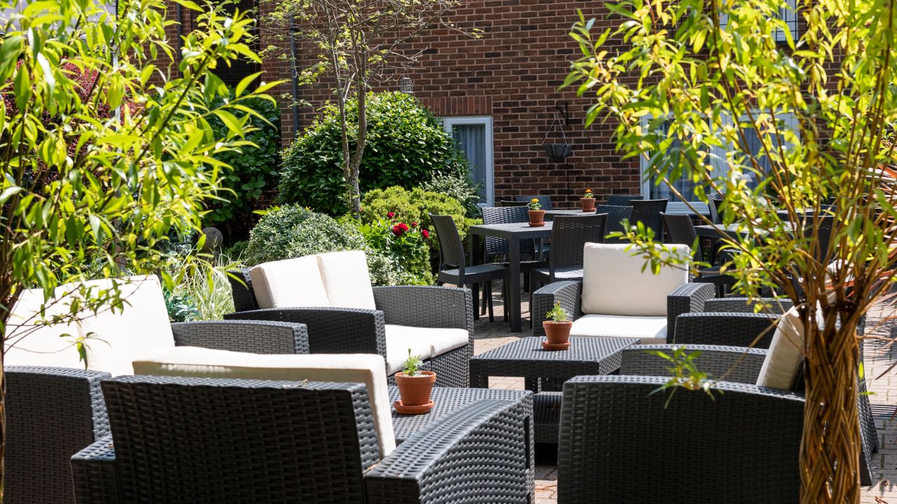 Beer Garden at the Wisteria Hotel in Oakham