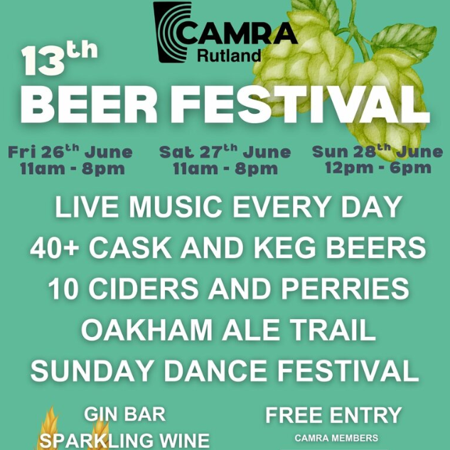 Poster for the 13th CAMRA Rutland Beer Festival