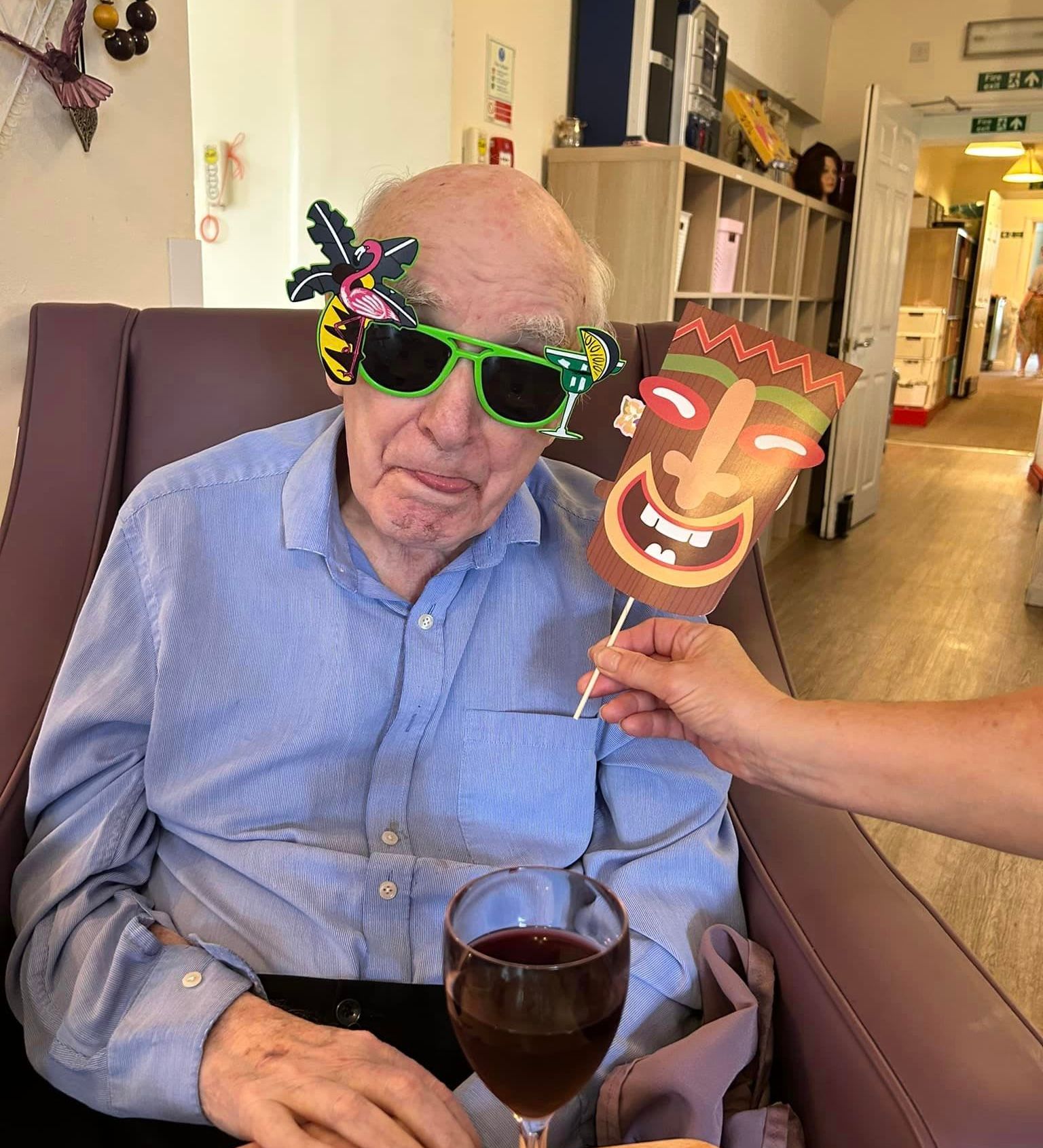 Man with funny glasses