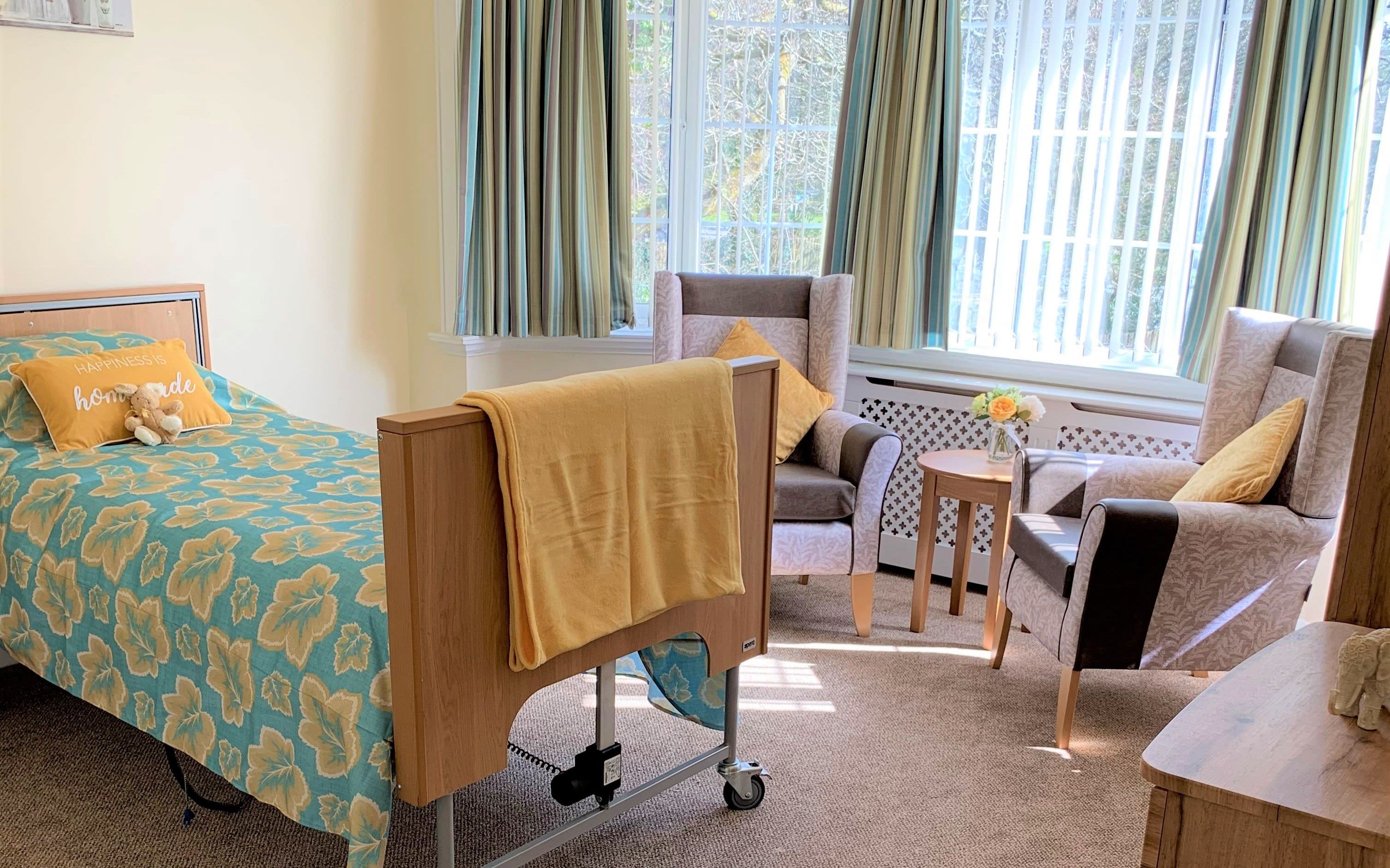 Care home bedroom
