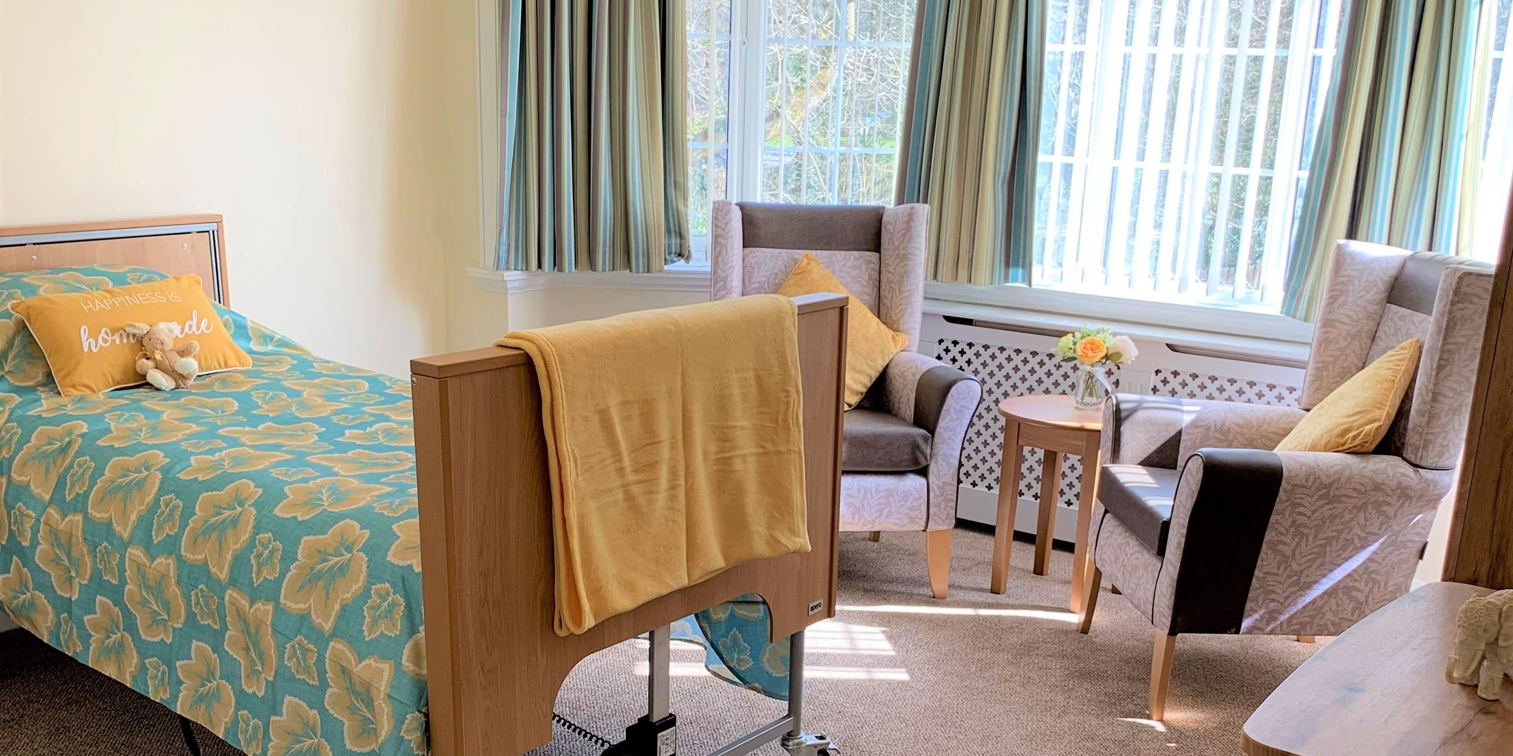 Care home bedroom