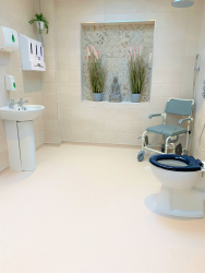 large, spacious accessible wet room