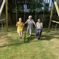 Ladies on the swings