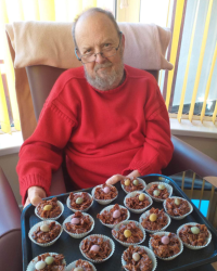 Man with Easter Chocolate Nests
