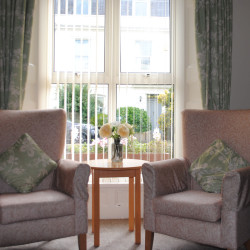 Armchairs in a bedroom