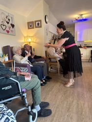 A live singer visiting the home