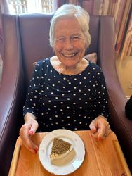 Enjoying cakes