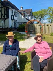 Enjoying sitting in the sun