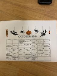 Octobers activity plan