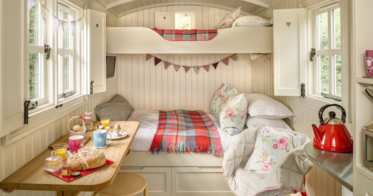 Shepherd hut glamping in Yorkshire