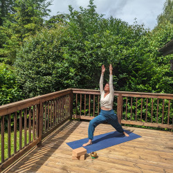 Yoga on the decking