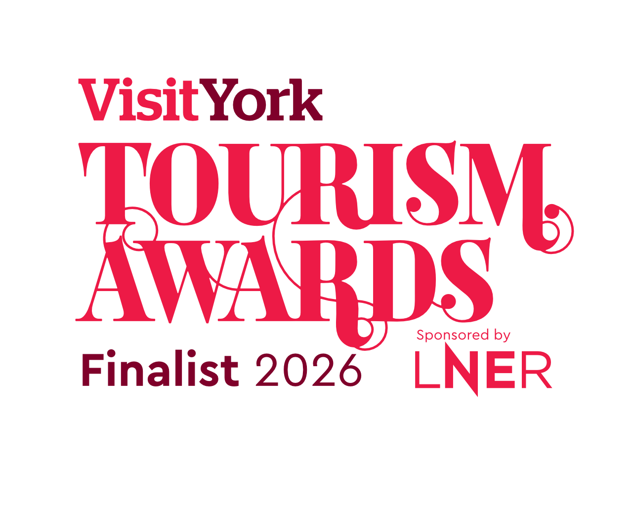 Visit York Tourism Awards 2026 Finalist logo sponsored by LNER