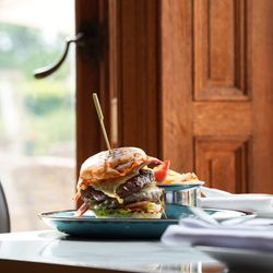 Beef Burger and Chips