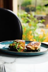 Fish dish with cooked veg