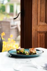 Fish dish with cooked veg