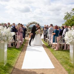 Wedding ceremony with couple in the centre