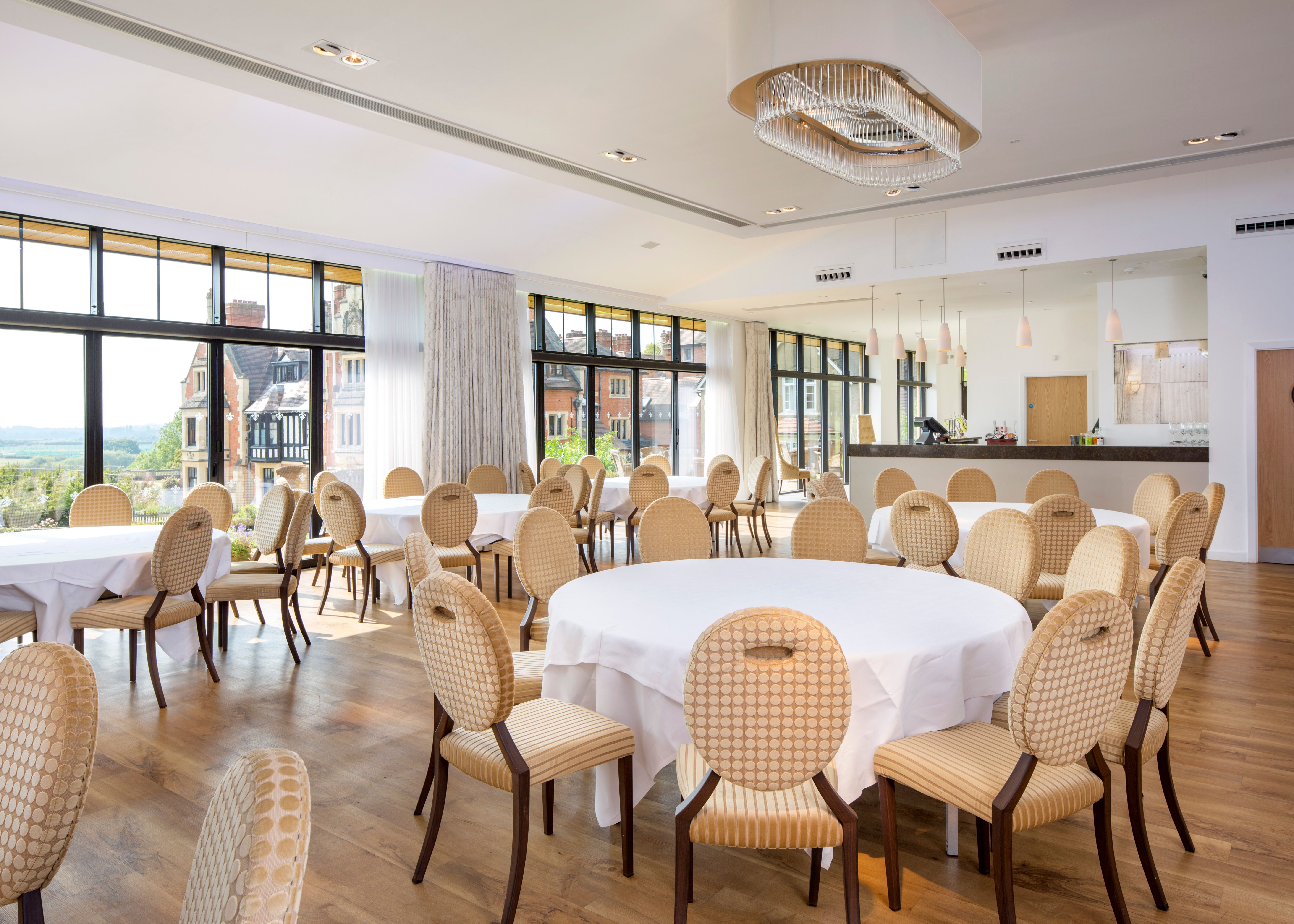 Inside of the orangery with conference set up