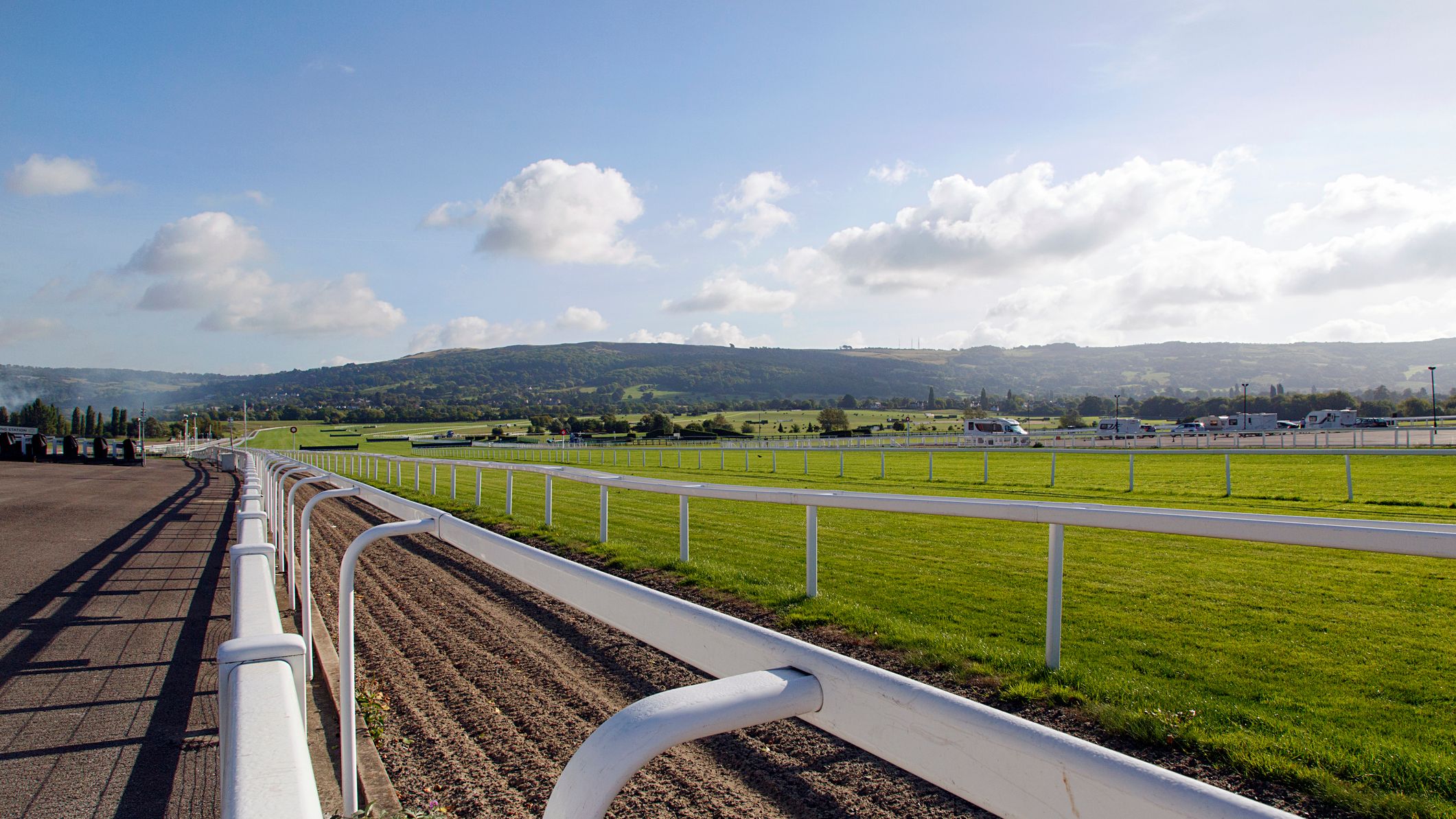 Racecourse with beautiful green lawn