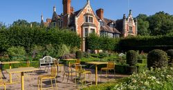 Wood norton exterior with outdoor seating area