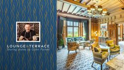 Lounge & Terrace sharing plates by Glynn Purnell with photo of a chef and a stylish lounge room interior.