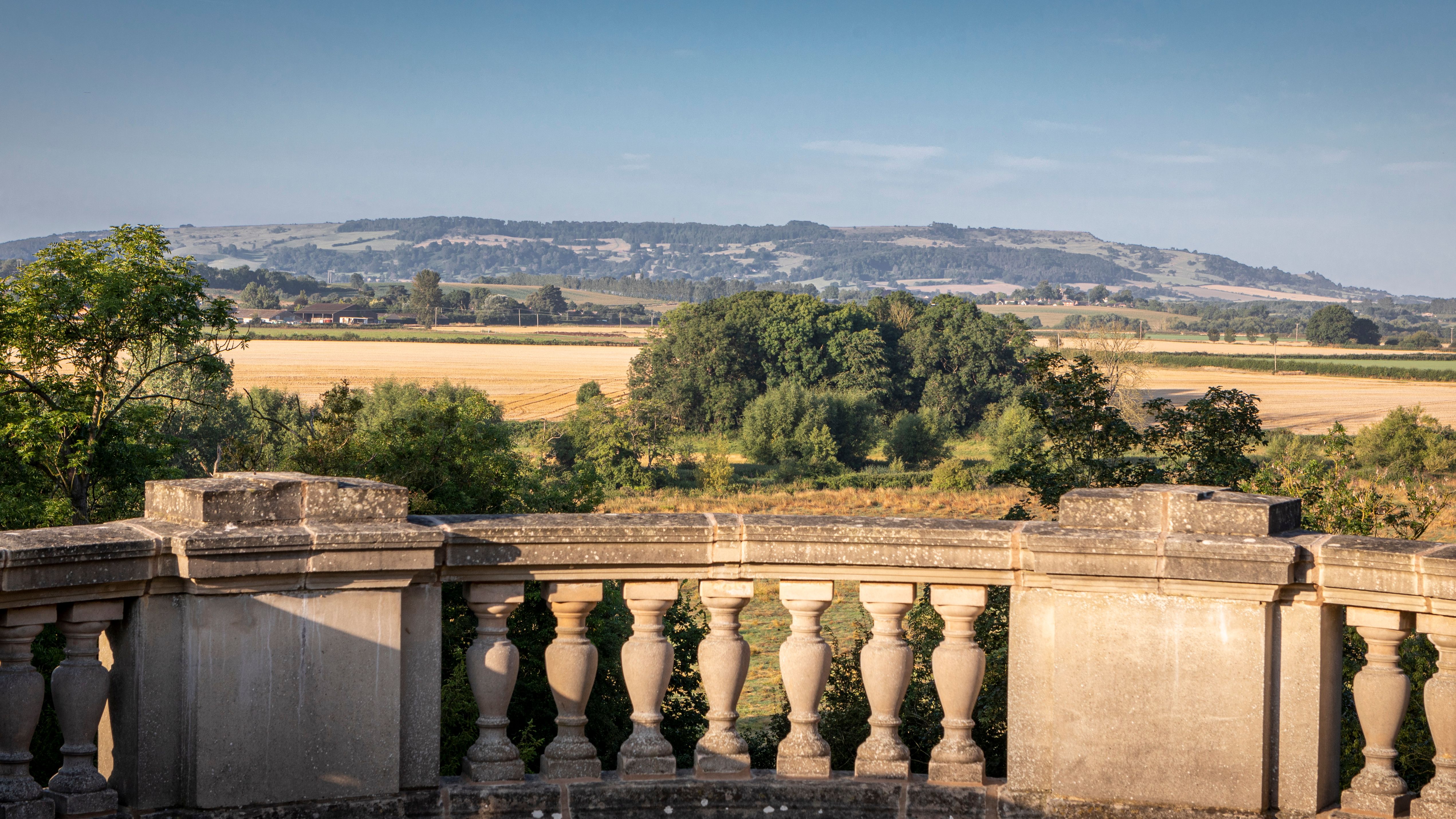 Views of Bredon Hill and The Cotswolds from the Gardens of The Wood Norton