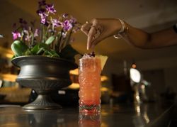 Pineapple wedge cocktail